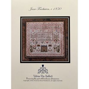 Victorian Rose Needlearts Jane Freebairn c 1850 Scottish Sampler Pattern Chart